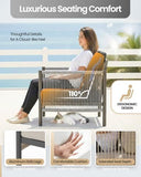 Aluminum Outdoor Patio Furniture Set | Charcoal for Backyard, Garden & Porch