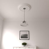 Crendon Ceiling Medallion, 24 1/8"OD x 4 3/8"ID x 2 1/4"P (Fits Canopies up to 4 3/8"), Factory Primed
