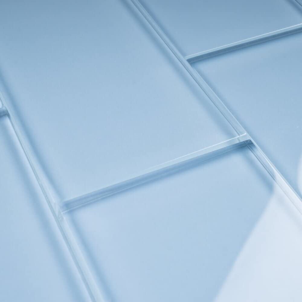 Pacific Ocean 3x6 Blue Glass Subway Mosaic Wall Tile Kitchen Backsplash Accent Decor (Price per Square feet, 8 Pieces)