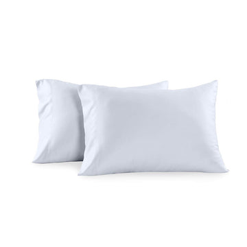 Tradition Viscose from Bamboo Pillowcases, Set of 2 Standard/Queen, Solid White, Super Soft and Cool Pillow Case Set