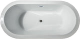 Lure 59 in. Freestanding Acrylic Flatbottom Soaking Bathtub in White