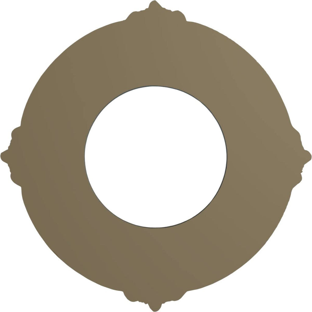 9"OD x 4 1/8"ID x 5/8"P Benson Ceiling Medallion (Fits Canopies up to 4 1/8"), Hand-Painted Smokey Topaz