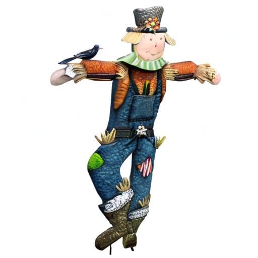 71" x 50" Metal Scarecrow Yard Decoration - Fall Decorations Outdoor, Metal Scarecrow Garden Stake for Fall Harvest