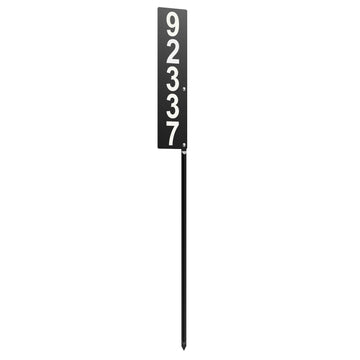 Metal House Number Sign, Waterproof Address Plaque with Stake