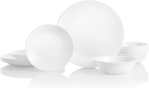 Vitrelle 18-Piece Service for 6 Dinnerware Set Triple Layer Glass and Chip Resistant