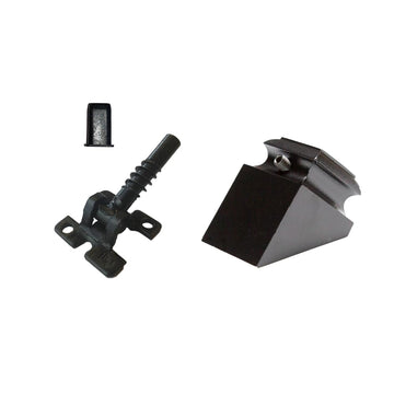 Adjustable Angle Connectors with Satin Black Shoes: 12 Connectors 12 Rake Shoes (for Installing 1/2" Metal Balusters)