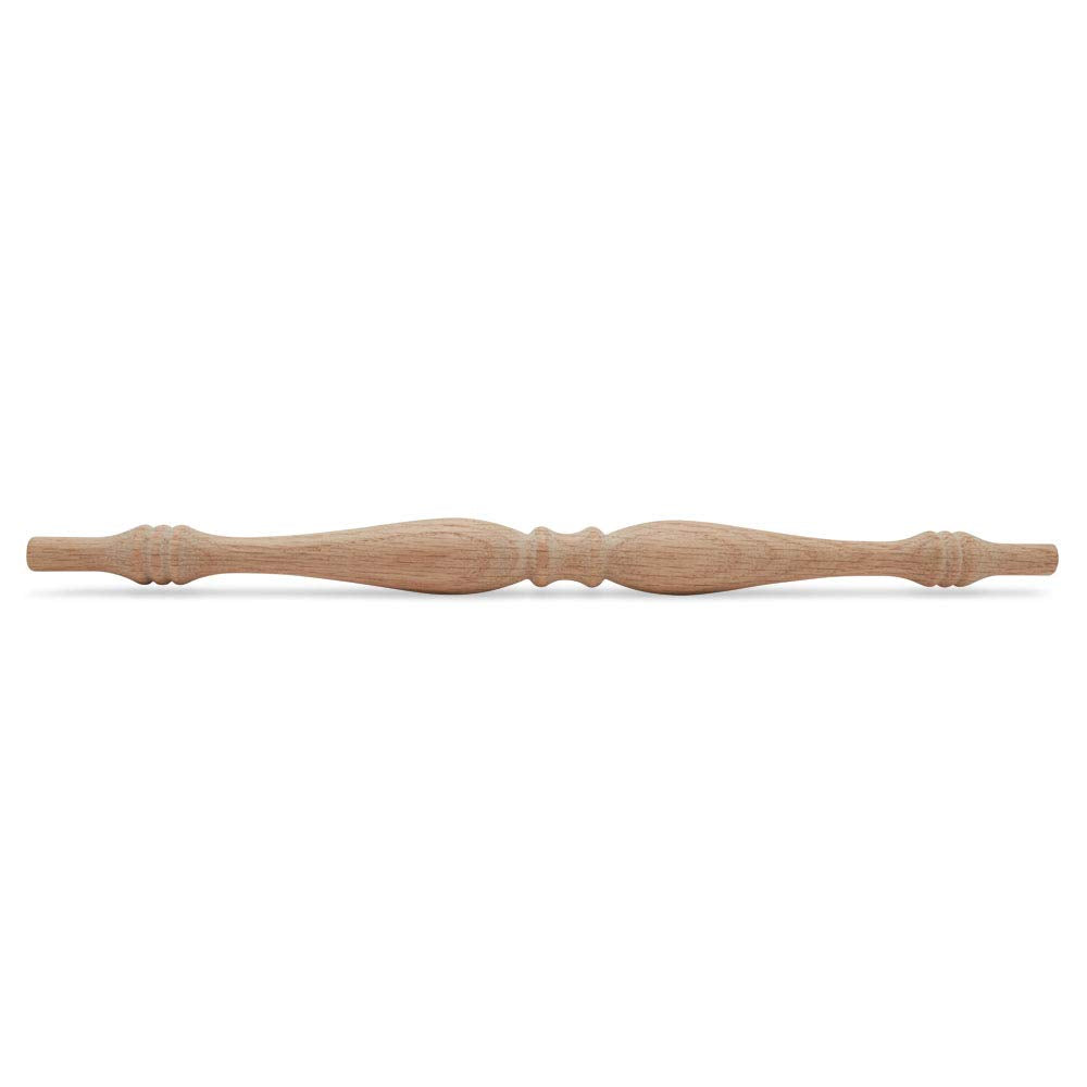 Wooden Baluster Spindles 11-1/2", Pack of 5 Oak Spindles for Crafts, Woodworking, and Furniture