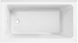 VTAP5430L22TS 54-Inch Acrylic 2-Wall Corner Alcove Tub with Left Hand Drain, White