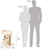 Multi-Platform Cat Tree with Scratching Post for Indoor Cats up to 25lbs, 18 x 14 x 22 Inches, Beige