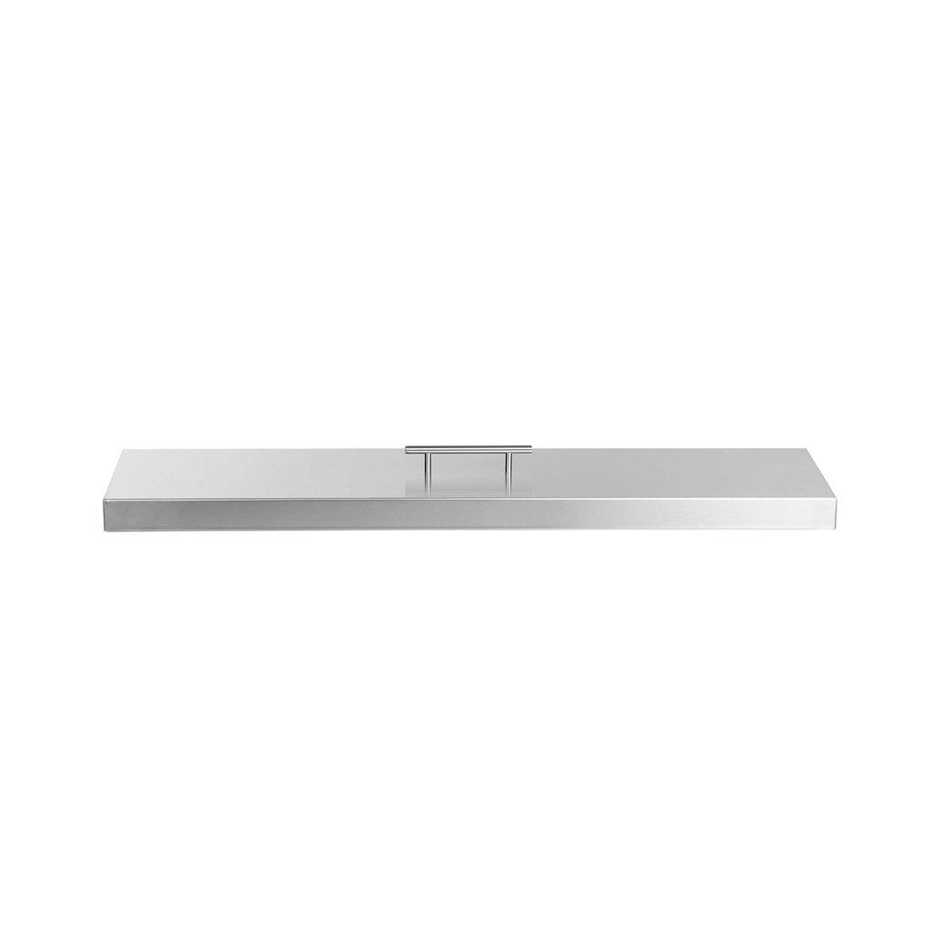 Pit Cover for 30"x6" Linear Burner Pan (33" x 9" Actual Size), Commercial Grade, Stainless Steel, Reinforced Wrapped