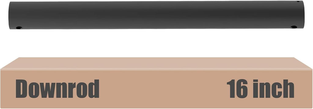 Black 16 inch ceiling fan downrod