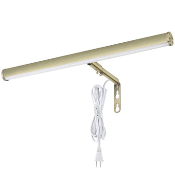 14 inch Plug in LED Picture Lights for Wall, Antique Brass