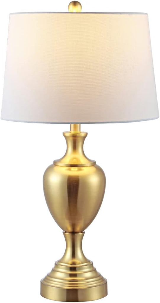 Poppy Modern Contemporary Brass Iron 28-inch Bedroom Living Room Home Office Desk Nightstand Table Lamp (LED Bulb