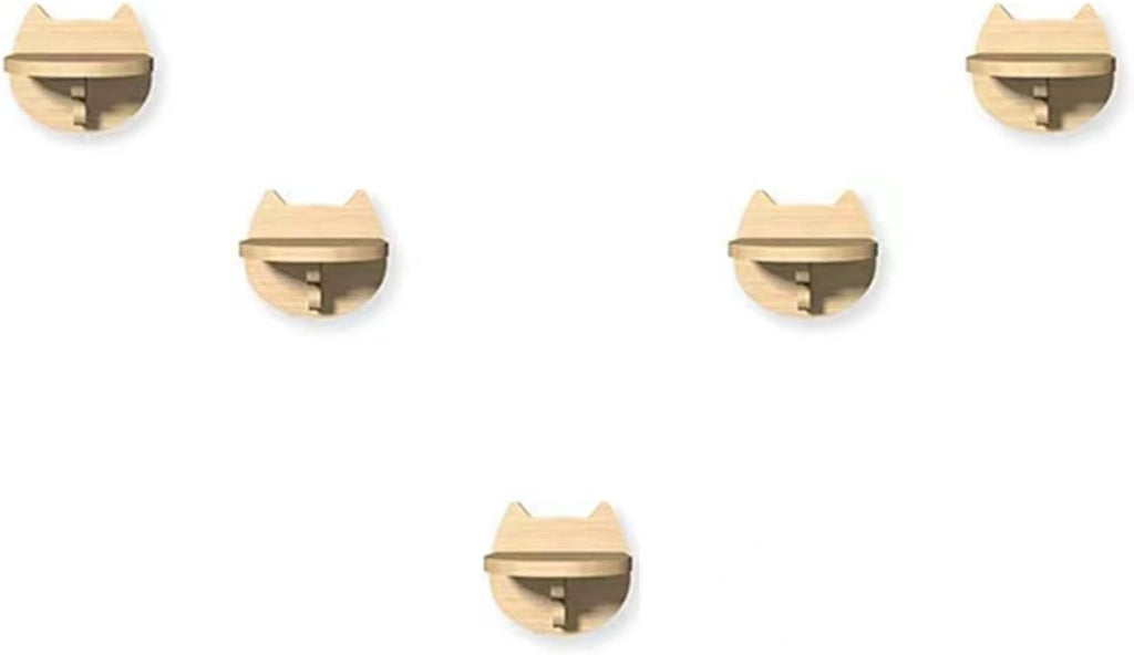 5-Pack Natural Wood Wall Mounted Cat Steps