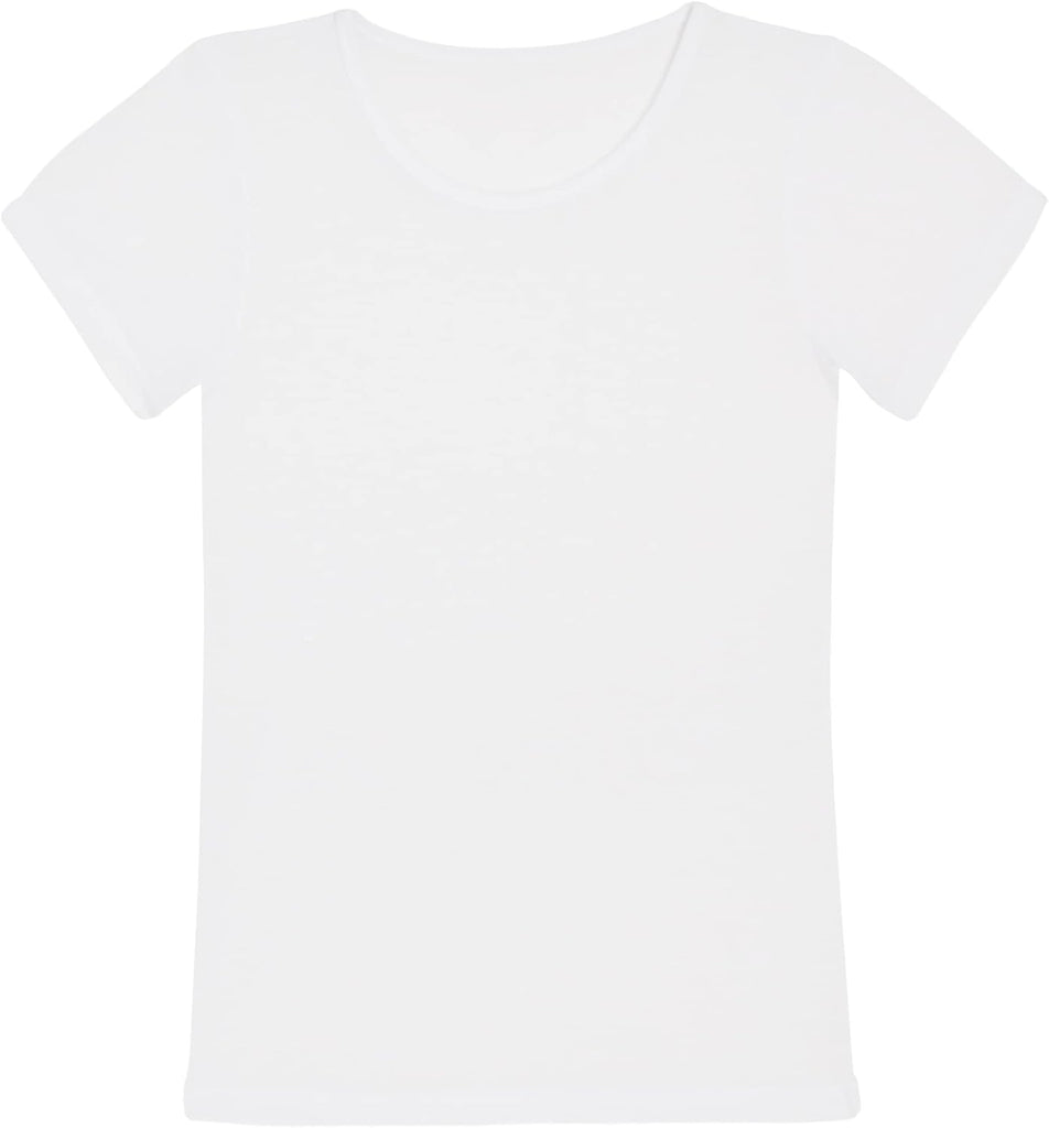 Girls Undershirts 6 Pack Soft Cotton Crew Neck Tee