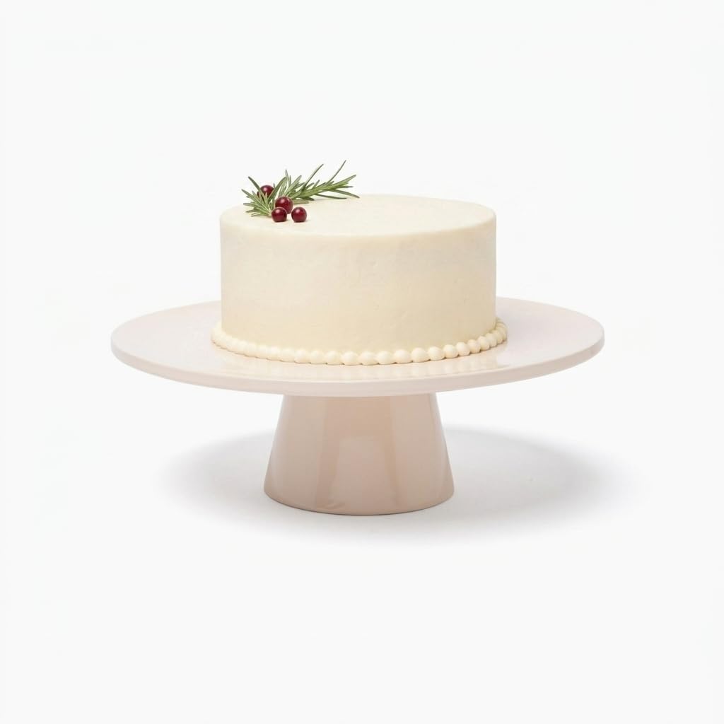 THE Cake Stand - 10 Inch Gloss Ceramic Pedestal Cake Stand, Modern Footed Dessert Stand for Cakes, Cupcakes, Cookies