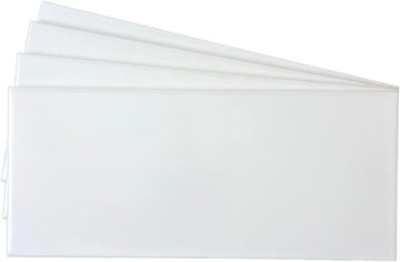 White 4x10 Ceramic Subway Wall Tile (Exact Size 4-1/4 x 10) Backsplash Matte Finish Shower, Accent Decor, Fireplace