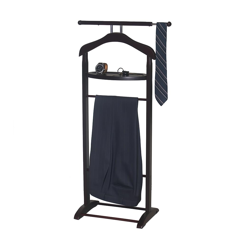 Products - VL17014 Knight Valet Sand, 18" x 12" x 43.5", Walnut