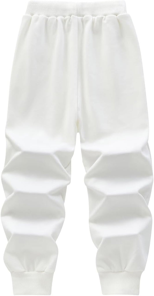 Kids' Solid Color Drawstring Cotton Sweatpants Jogger Pants for Boys & Girls