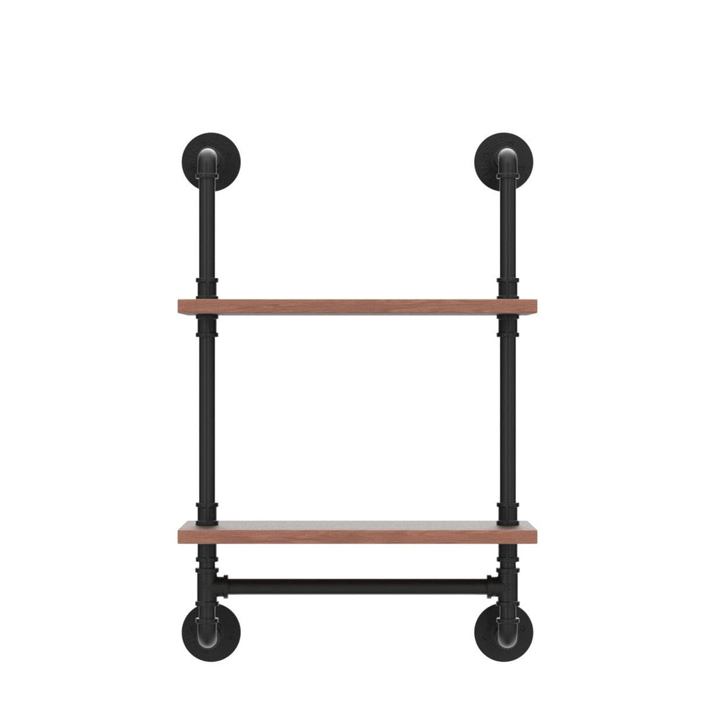 Solid Wood Industrial Pipe Floating Shelves Bathroom Pipe Shelving