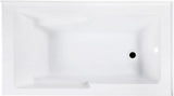 VTAM6032R22S 60-Inch Acrylic 2-Wall Corner Alcove Tub with Corner Apron, Right Hand Drain Hole, White