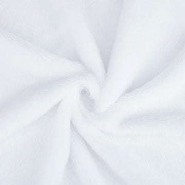 White Faux Fur Fabric, 22.05 inches, 1.82 Yards