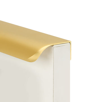 10 Pack 5 Inch Matte Gold Finger Pulls Cabinet Edge Pulls Brushed Brass Drawer Handles Edge Hardware Cupboard