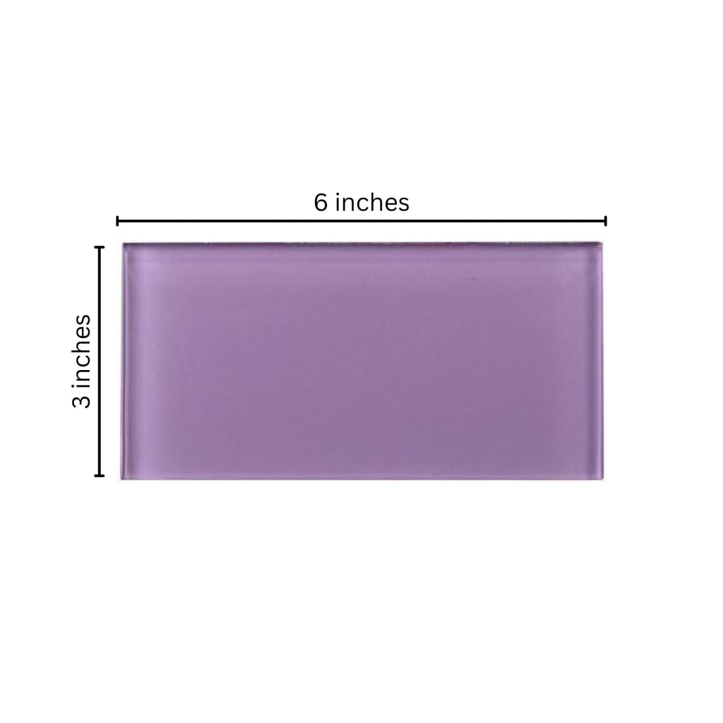 Purple Rain 3x6 Glass Subway Wall Tile Backsplash, Bathroom, Shower, Accent Walls & Pool (Box of 40 Tiles, Covers 5