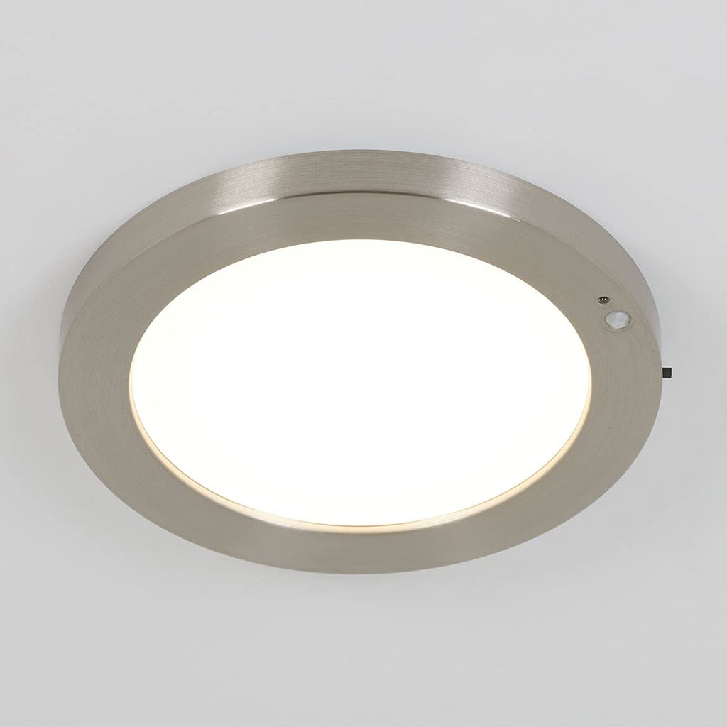 Lumo 2 Pack 8" LED Closet Light with Motion Sensor, Brushed Nickel, Use in Wardrobe, Walk-in, Under Cabinet, Garage
