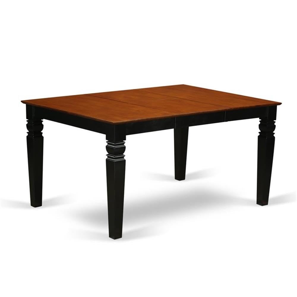 West Furniture 6 Piece Dining Set Contains a Rectangle Dining Room Table with Butterfly Leaf and 4
