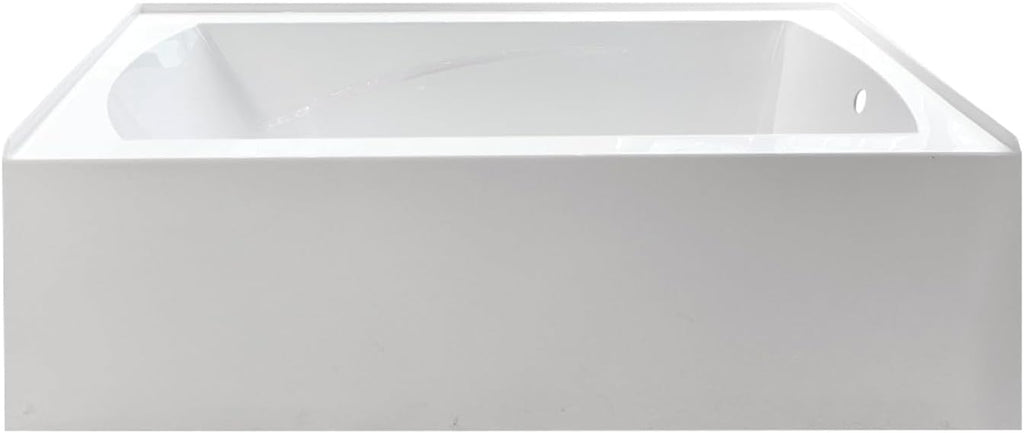 VTAM6032R21 60-Inch Acrylic 3-Wall Alcove Tub with Right Hand Drain Hole, White