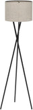 Sadie 60" Modern Tripod Floor Lamp with Honey Beige Linen Drum Shade