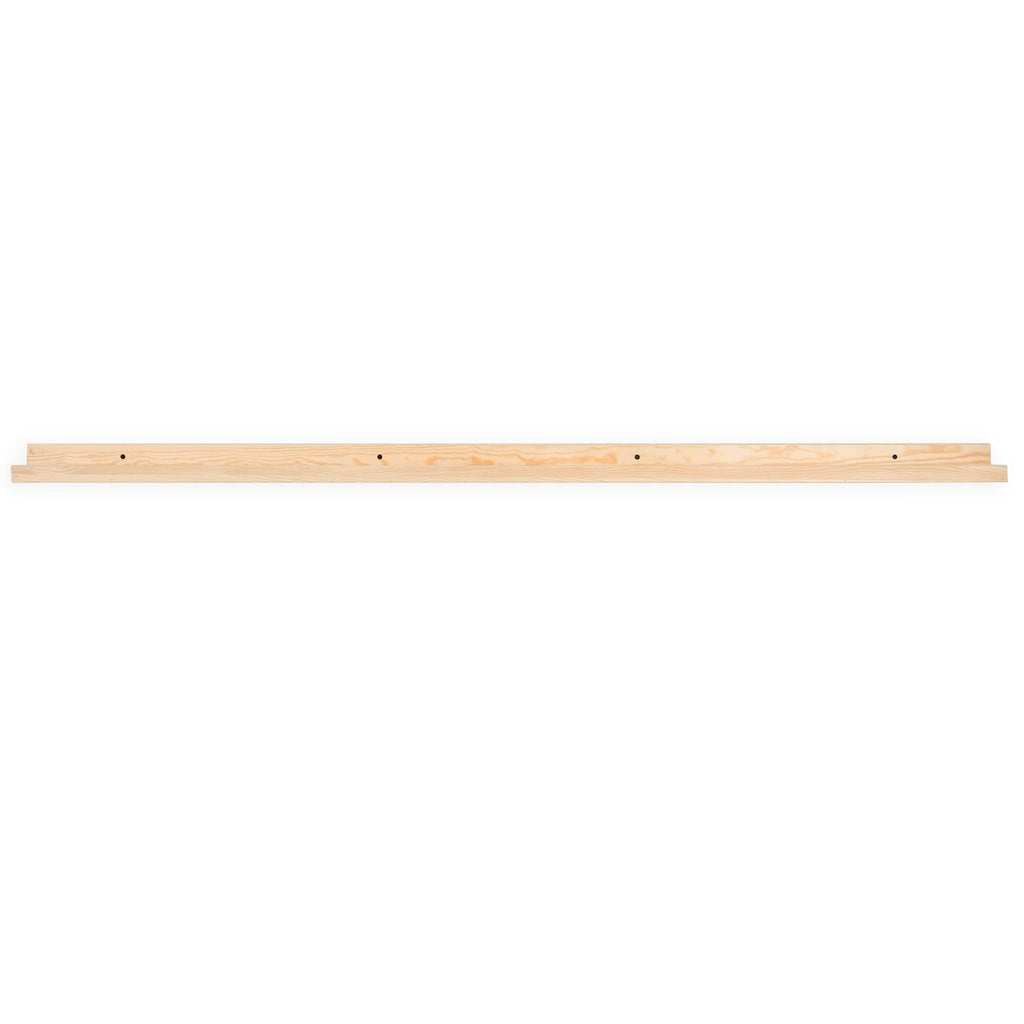 Ted 60" Wall Mount Narrow Extra Long Picture Ledge Photo Frame Display - Wooden Floating Shelves Office Kitchen