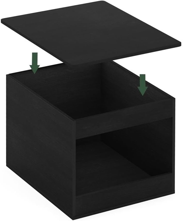 Contemporary Top Opening Litter Box Enclosure, Americano Finish, CARB Grade Composite Wood, Multifunctional Furniture