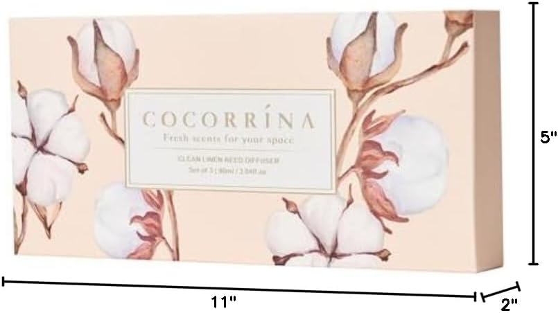 Reed Diffuser-3 Pack/ 3.04 Fl.oz Diffuser with 24 Sticks Cashmere Vanilla/Sandalwood Rose/Clean Linen Reed - Set of 3