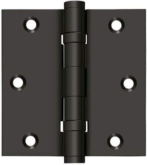 3-1/2" X 3-1/2" Square Hinge, Ball Bearings, Oil Rubbed Bronze Finish - Door Hinge