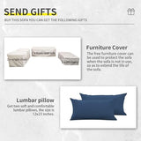 5-Piece Wicker Outdoor Patio Furniture Set - Conversation | Navy Blue All-Weather Resistant for Patio, Garden & Porch