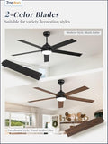 Fanbulous 60" Ceiling Fan with LED Light and Remote - Black