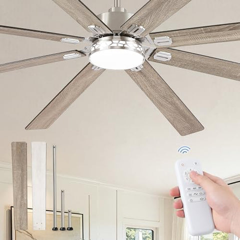 Fanbulous 84 Inch Nickel Ceiling Fan