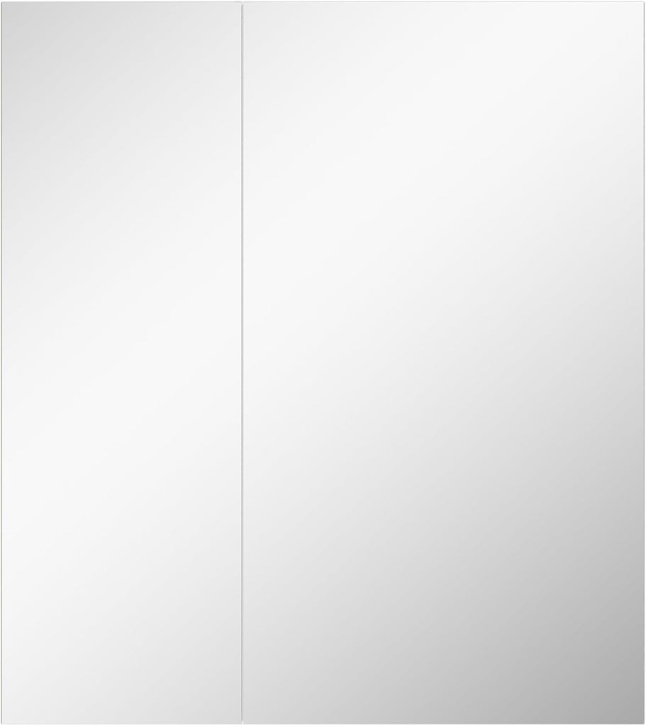 32" x 36" Medicine Cabinet with Mirror, Bathroom Mirror Cabinet | Anodized Chrome Aluminum Frame, Adjustable Shelves
