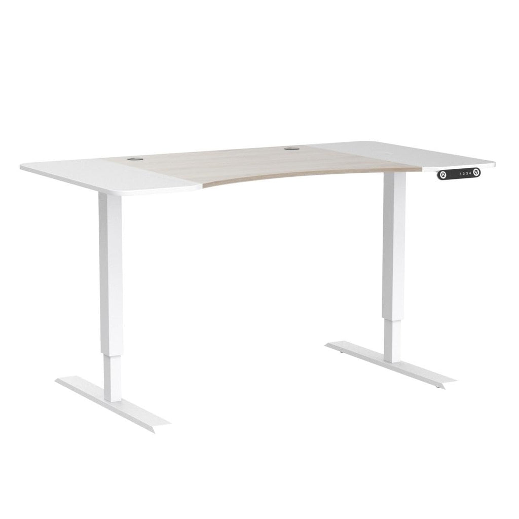 63 Inch Dual Motor Electric Standing Desk, Height Adjustable Sit Stand Desk with Memory Control and Spacious Desktop