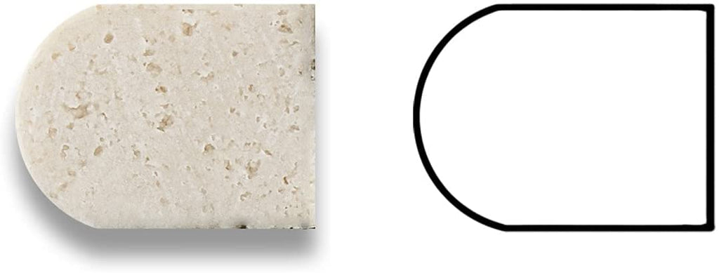 Ivory/Beige Travertine HONED 1/2"X12" Pencil Liner -5 Pcs.