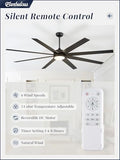 Fanbulous 80" Ceiling Fan with LED Light and Remote - Black