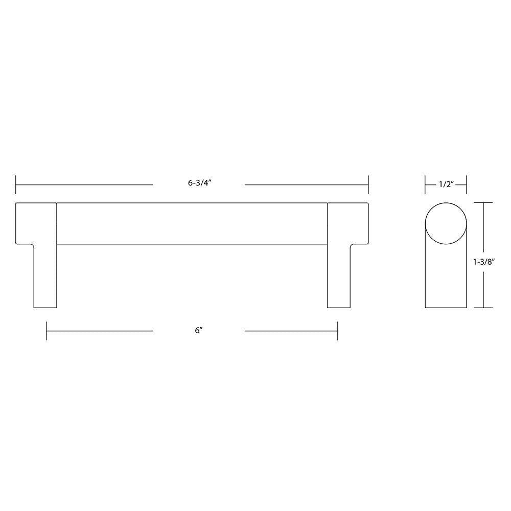 Select Knurled Cabinet Pull with Satin Brass (US4) Stem Finish - Choice of Size