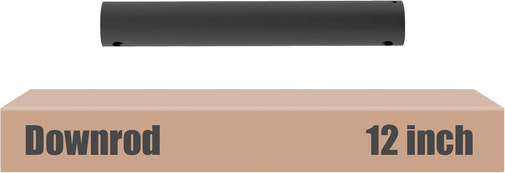 Black 12 inch ceiling fan downrod