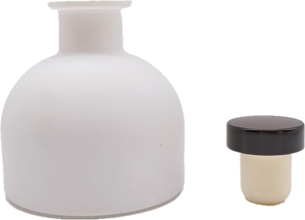 Perfume Reed Diffuser Bottle,Empty Glass Container 100ml Fragrance Accessories use with Black Sticks for DIY - Set of 2
