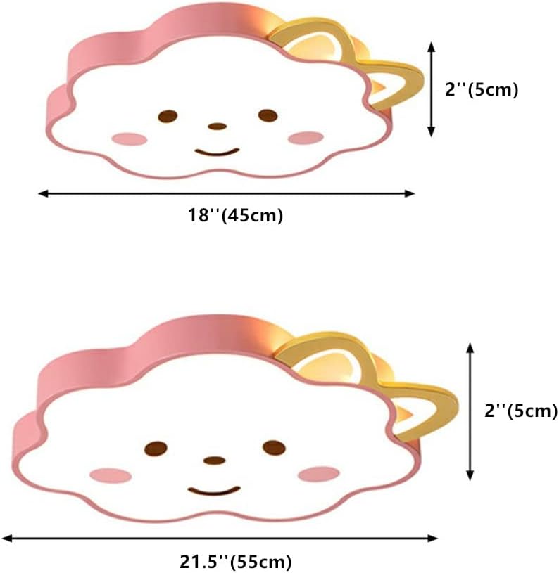 Lovely Cloud Shape LED Ceiling Light Girls Room LED Flush Mount Light Fixture Baby Room Close to Ceiling Lighting