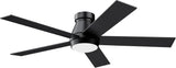52" Ceiling Fan with Lights, Black Flush Mount Ceiling Fans with Remote Control, 6 Speeds DC Reversible, Dimmable, Noiseless, Low Profile Ceiling Fans for Bedroom A101-B0D4Z9M7T7