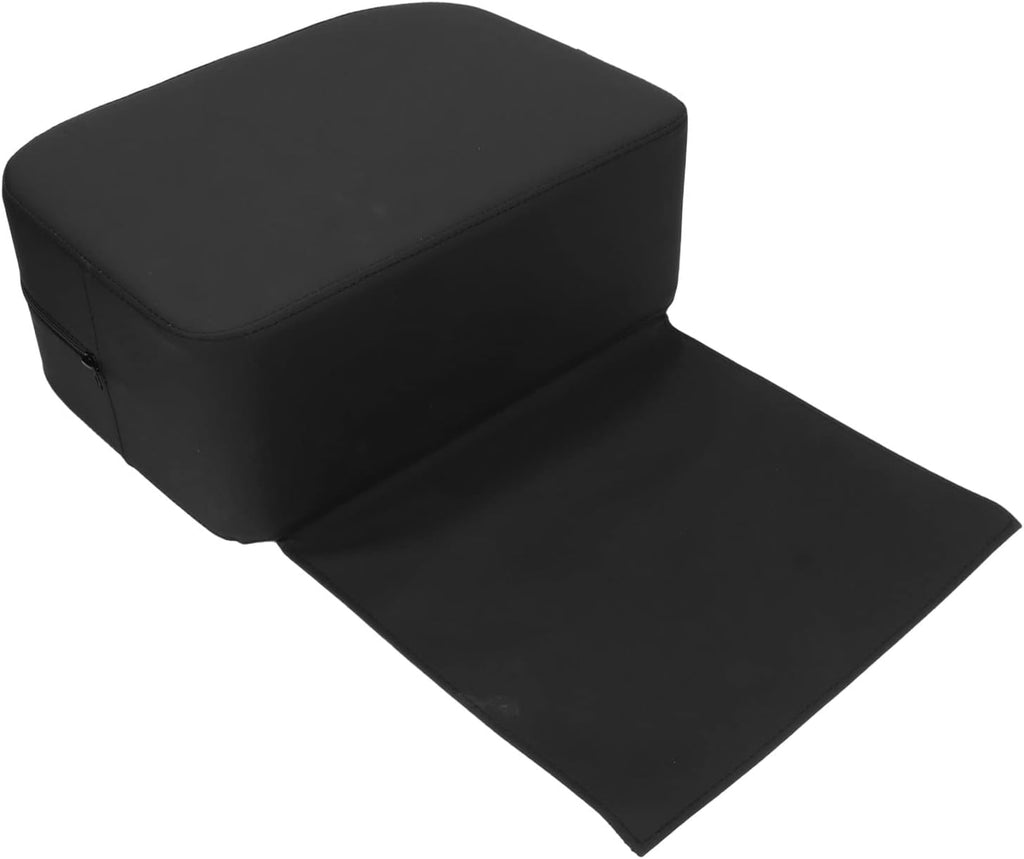 Salon Booster Seat Cushion for Child Hair Cutting, PU Leather Barber Heightening Pad for Vintage Chairs