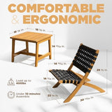 3-Piece Outdoor Patio Furniture Set - Bistro for Patio, Garden & Porch